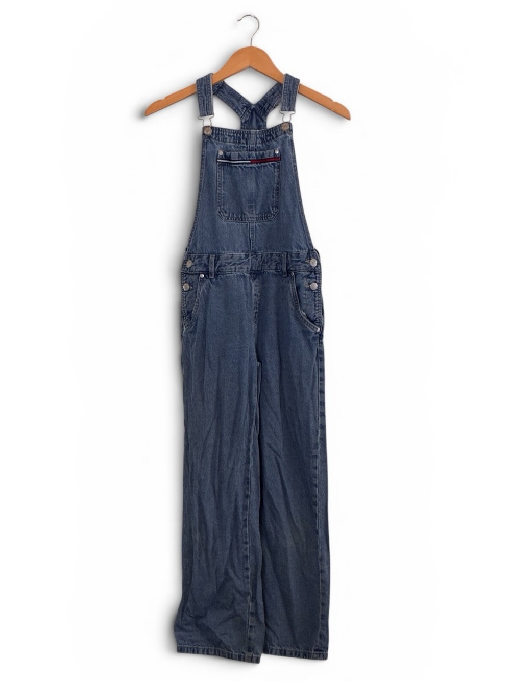 Tommy Hilfiger | 100% cotton denim wide leg overalls relaxed pants jeans size 16